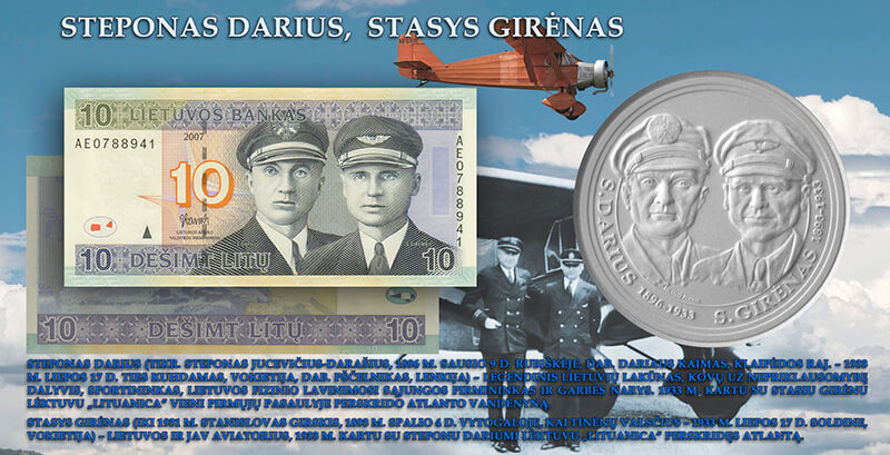 Suvenyrinis reljefinės grafikos banknotas "10" litų 